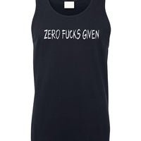 Zero Fucks Given Mens Singlet (Navy)