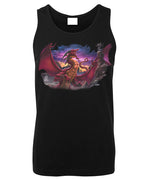 Unleashed Dragon - Tom Wood Art Mens Singlet (Black)