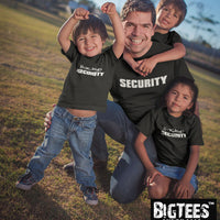 Childrens Backup Security T-Shirt (Black)