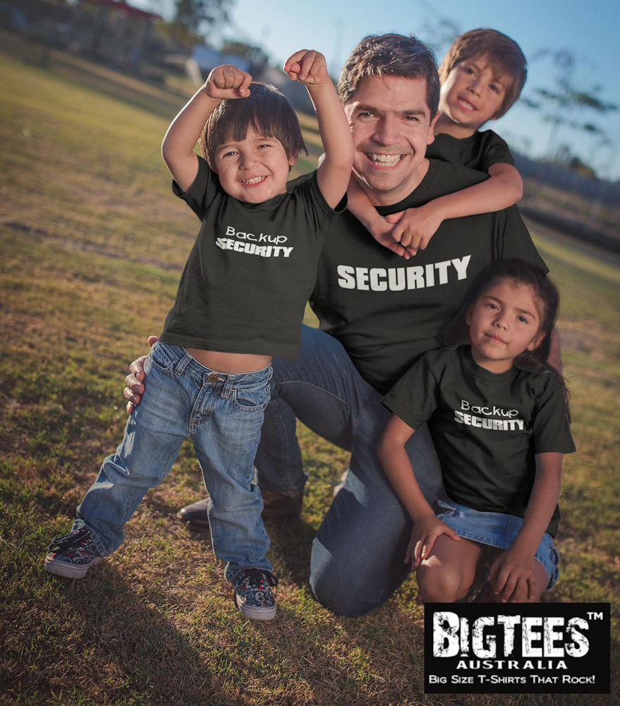 Childrens Backup Security T-Shirt (Black)