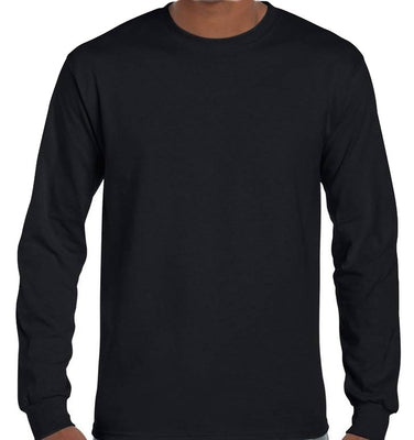 Plain Blank Longsleeve T-Shirt (Black)