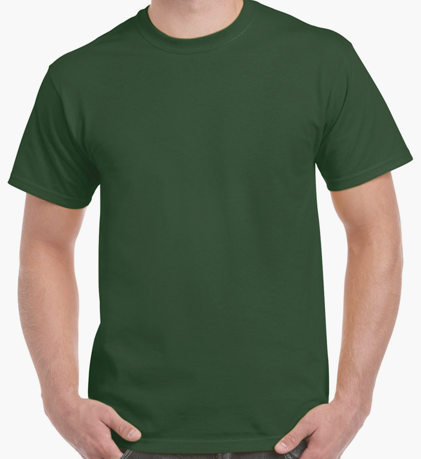 Plain Blank T-Shirt (Forest Green)