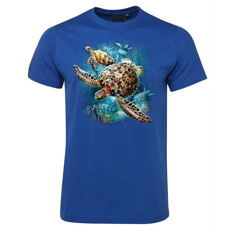 Liquid Blue Sea Turtles Tie-Dye T-Shirt - 3XL