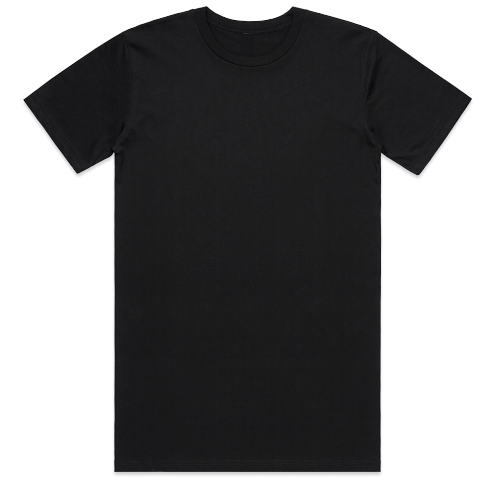Plain Blank Tall Mens T-Shirt (Black) | BigTees Australia Big Mens Clothing
